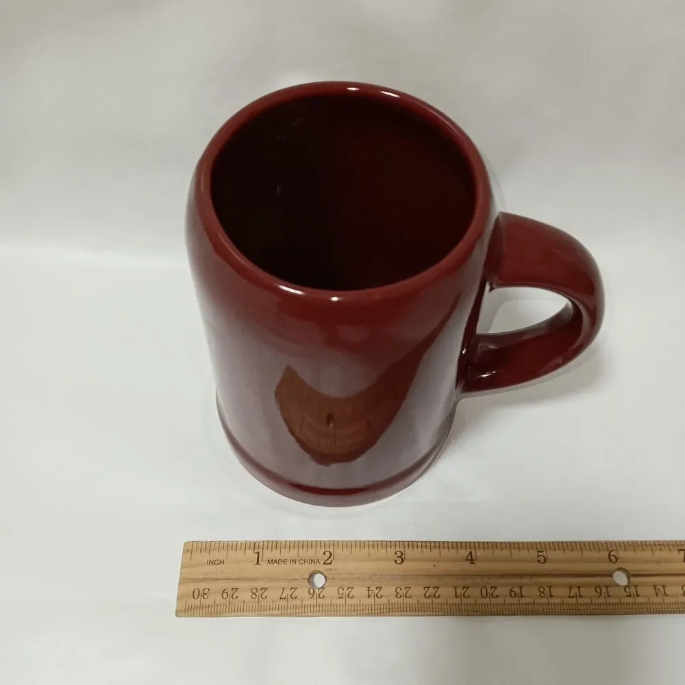 Waechtersbach W. Germany Tanker Mug Rust Red Coffee Tea Ceramic Cold War Era - Picture 7 of 8